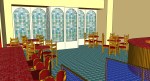 Cafe sketch up inside view 3